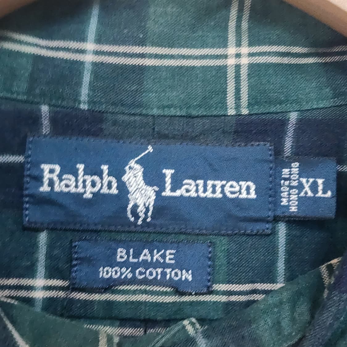 폴로 랄프로렌 그린 체크 셔츠 상품이미지3