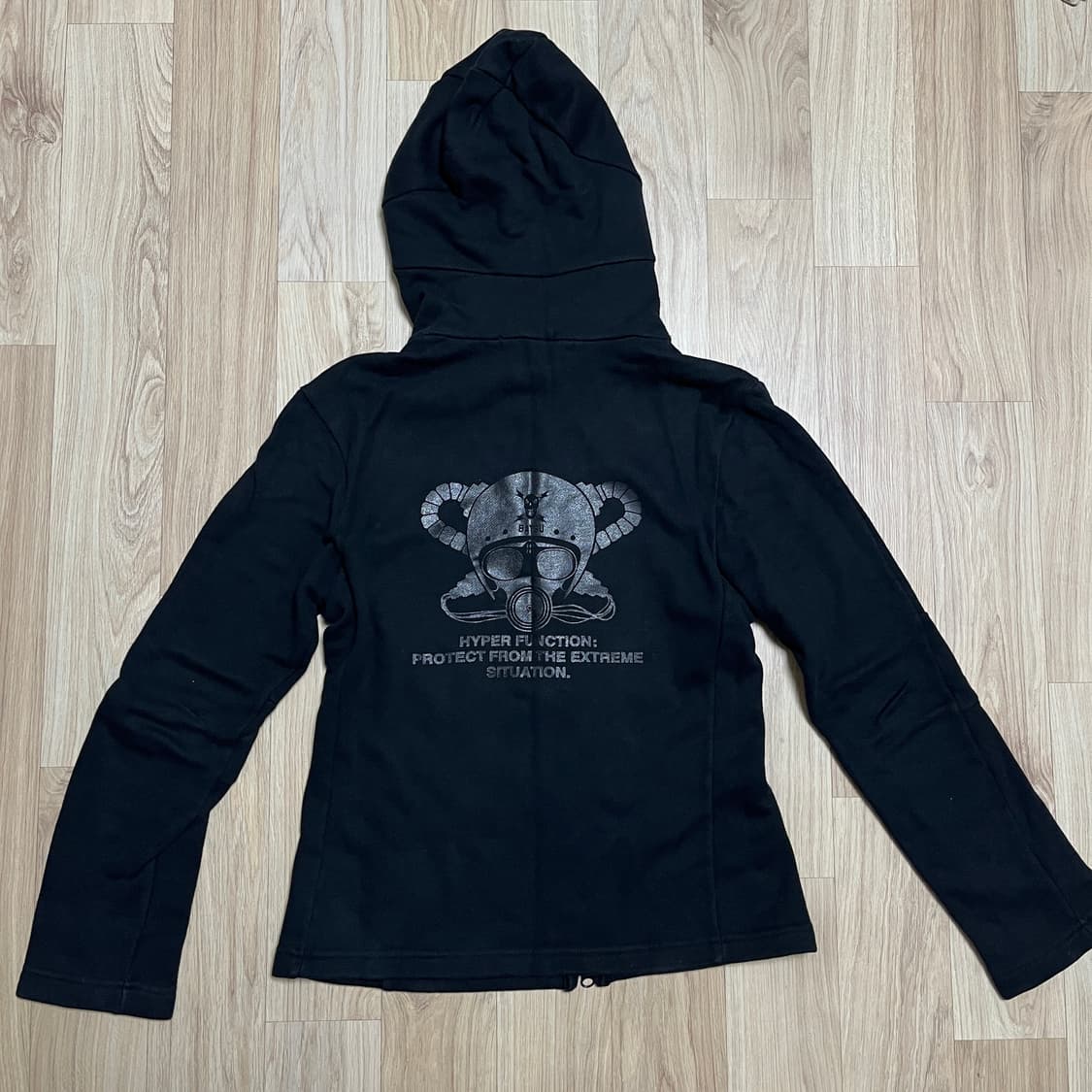 BA-TSU CLUB 페이스마스크 후드 집업 y2k 헤이세이 레트로 펑크 상품이미지1