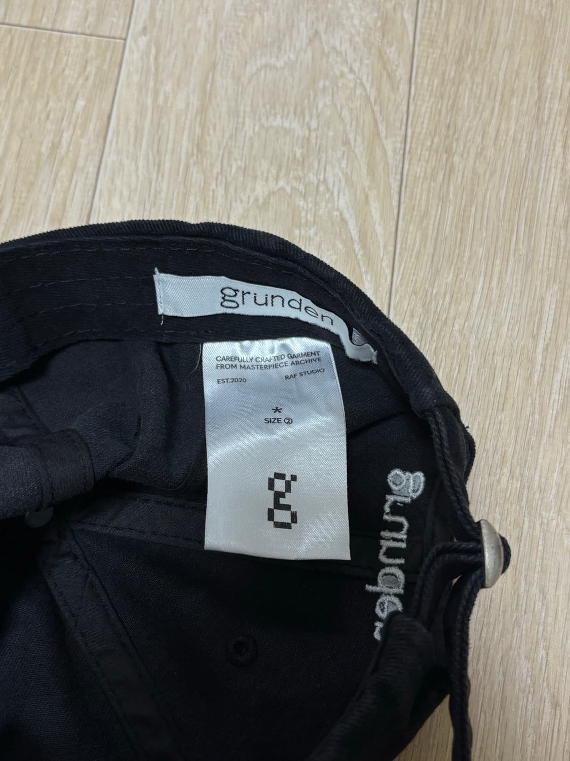 글런든 빈티지 로고 캡 워시드 블랙 볼캡 상품이미지4