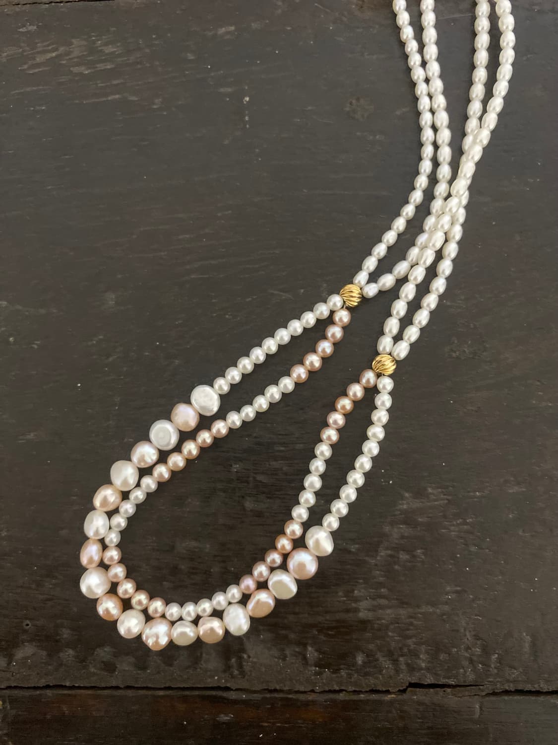 2Line Fresh Water Pearl Silver 상품이미지2