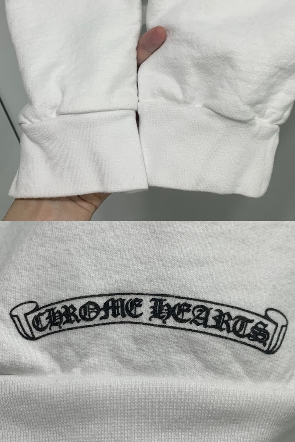 [XXL]크롬하츠 홀스슈 플로랄 후드티셔츠 화이트 상품이미지8