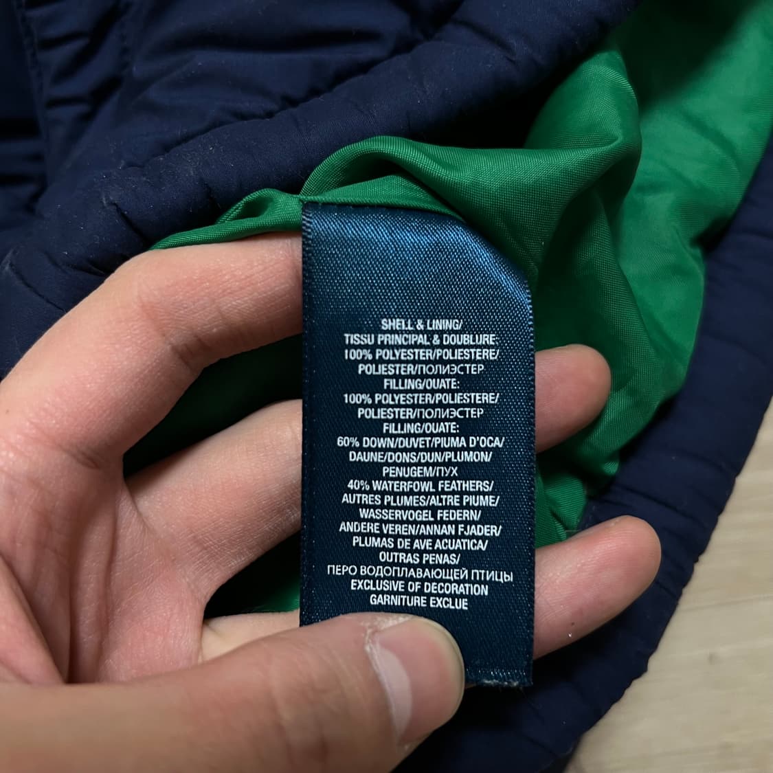 폴로 랄프로렌 키즈 덕다운 스몰포니 후드 패딩 점퍼 [네이비] 5세 상품이미지6