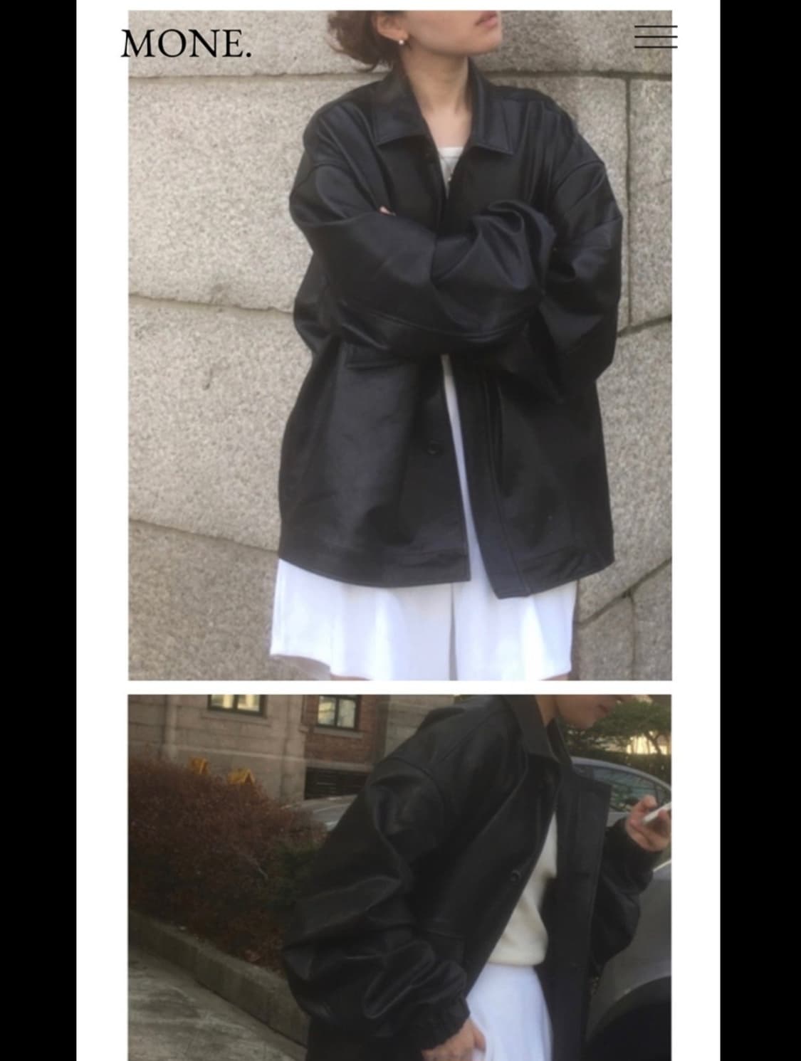 mone 모네 버킨 레더 자켓 상품이미지2
