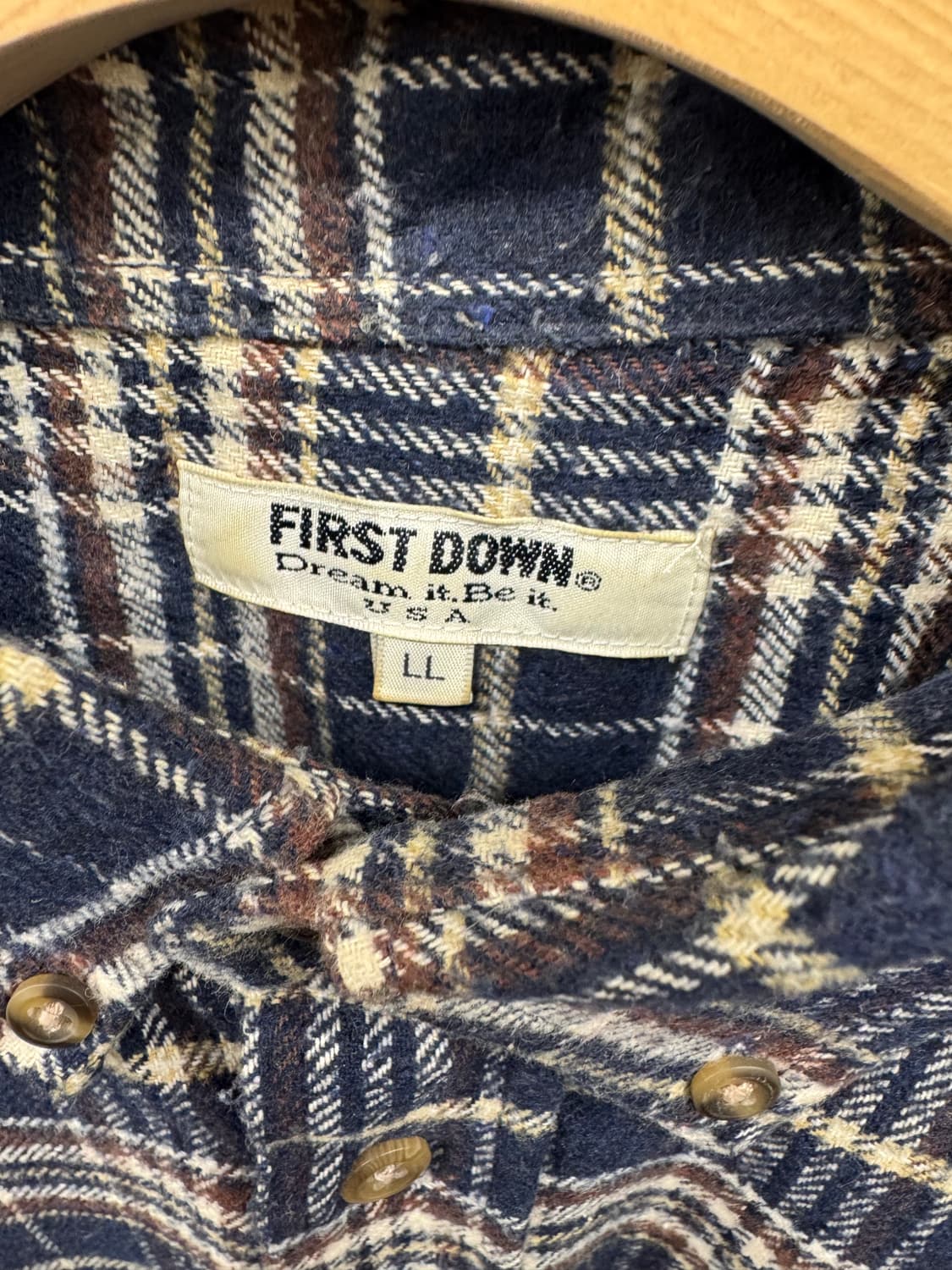First Down 빈티지 체크셔츠 상품이미지3