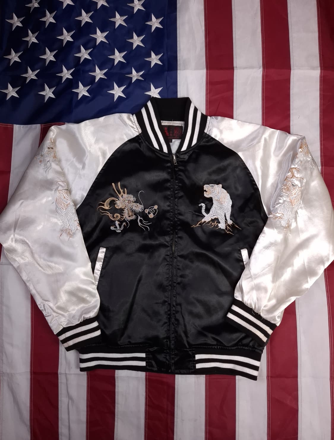 오리지날 일심여경 백호 드래곤 자수 스카잔 상품이미지4