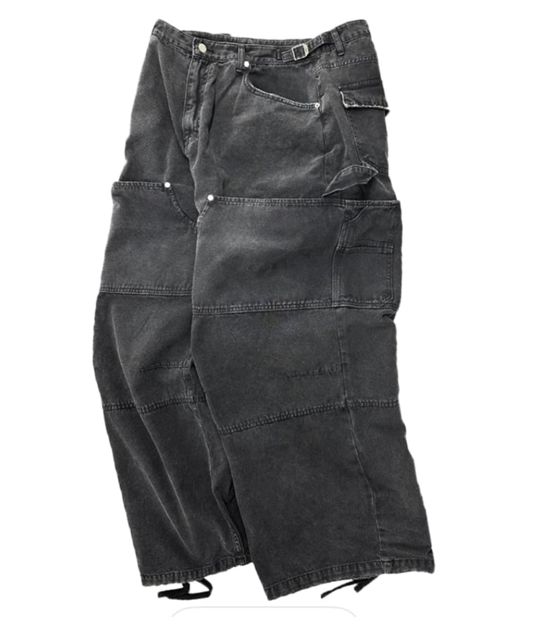 [1] 논노드 더블니 커버 팬츠 빈티지 블랙 상품이미지1