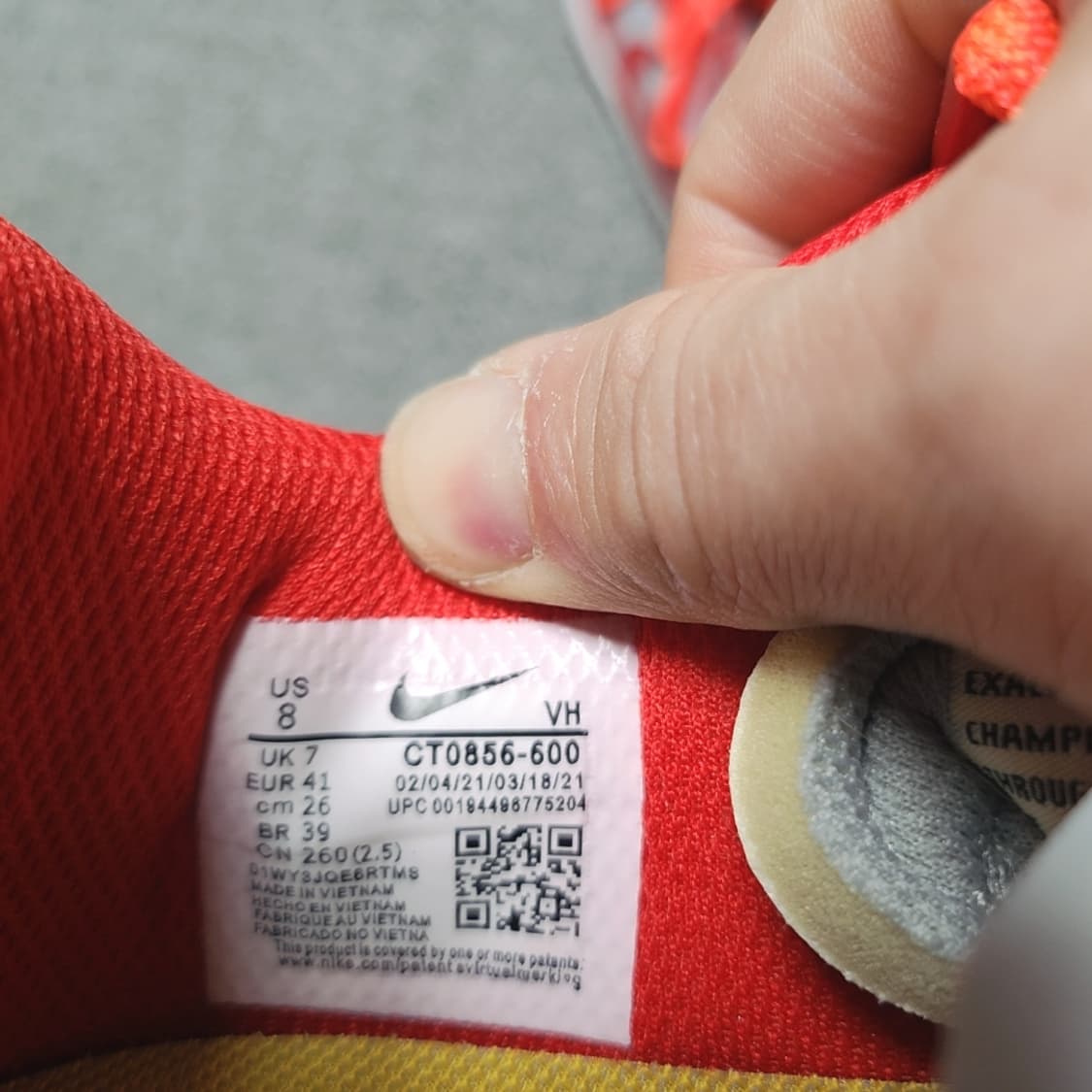 [260] 새상품 나이키 x 오프화이트 덩크 로우 유니버시티 레드 상품이미지7