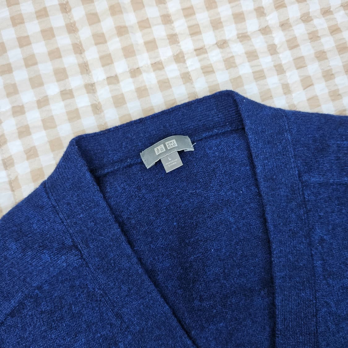 유니클로 울100 브이넥 니트 가디건 남자100 상품이미지2