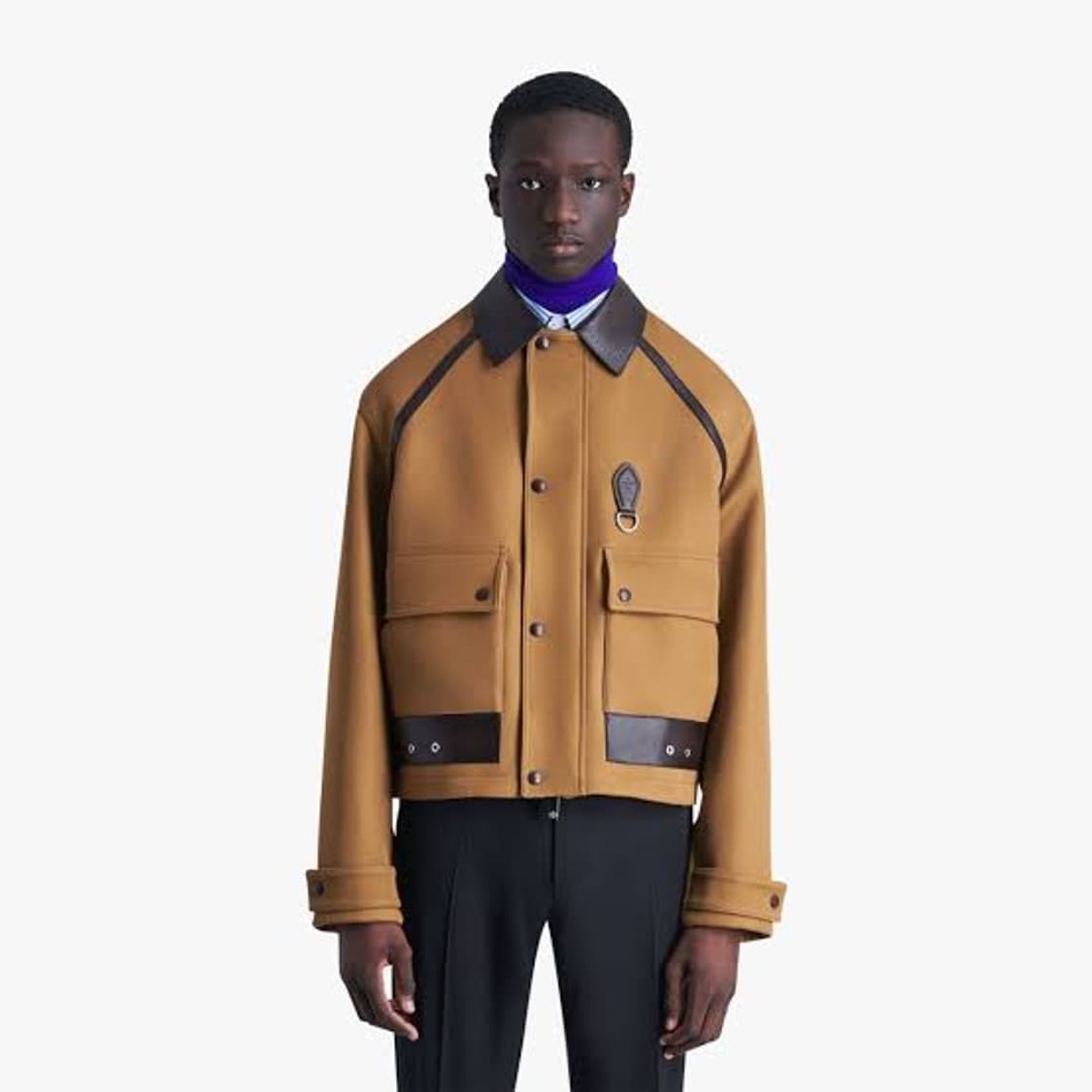 BERLUTI 벨루티 이탈리아 최상급 가죽 울 칸바스 숏 필드코트 자켓  상품이미지10