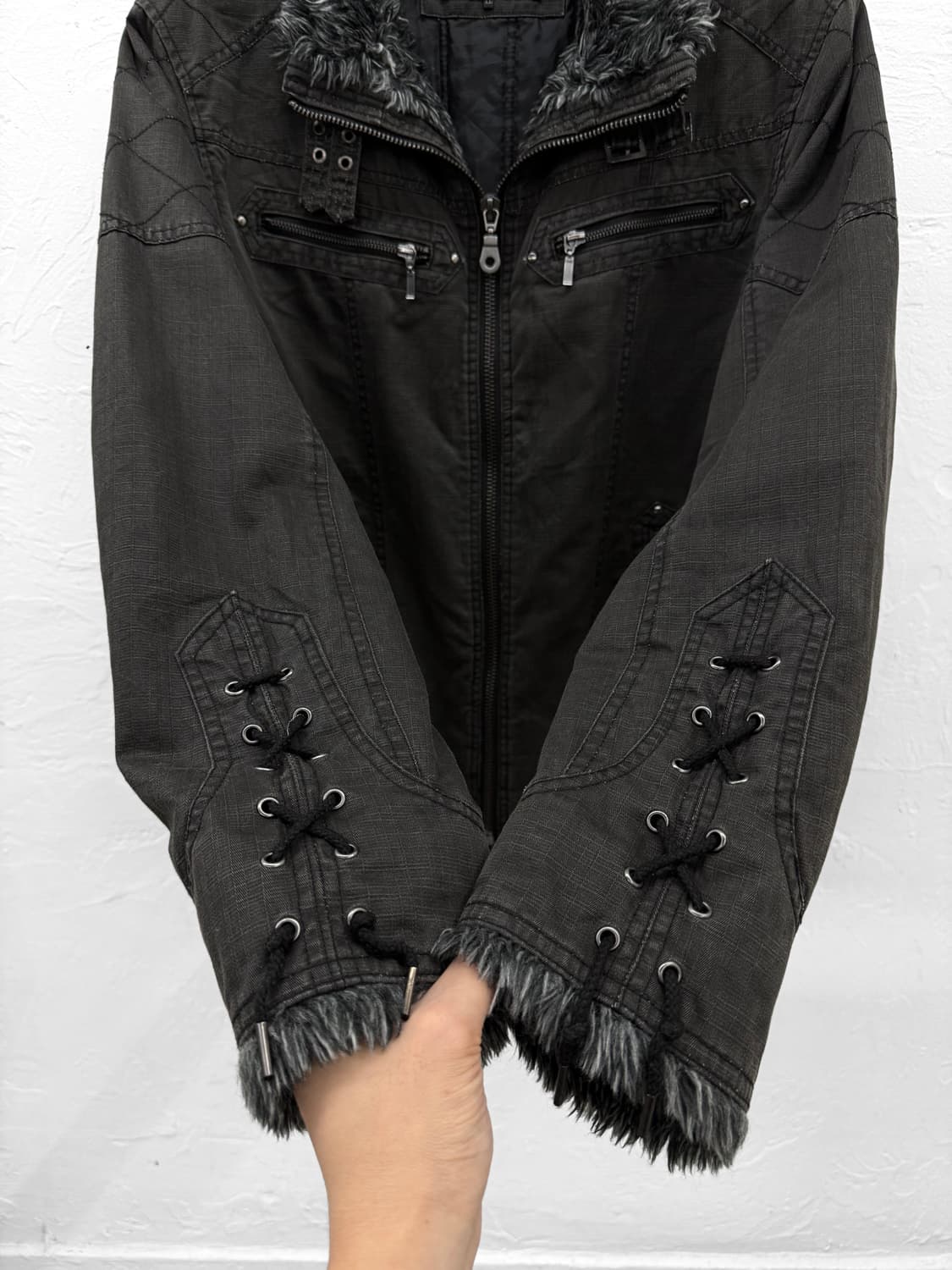 bareback realdress 레이스업 점퍼 상품이미지5