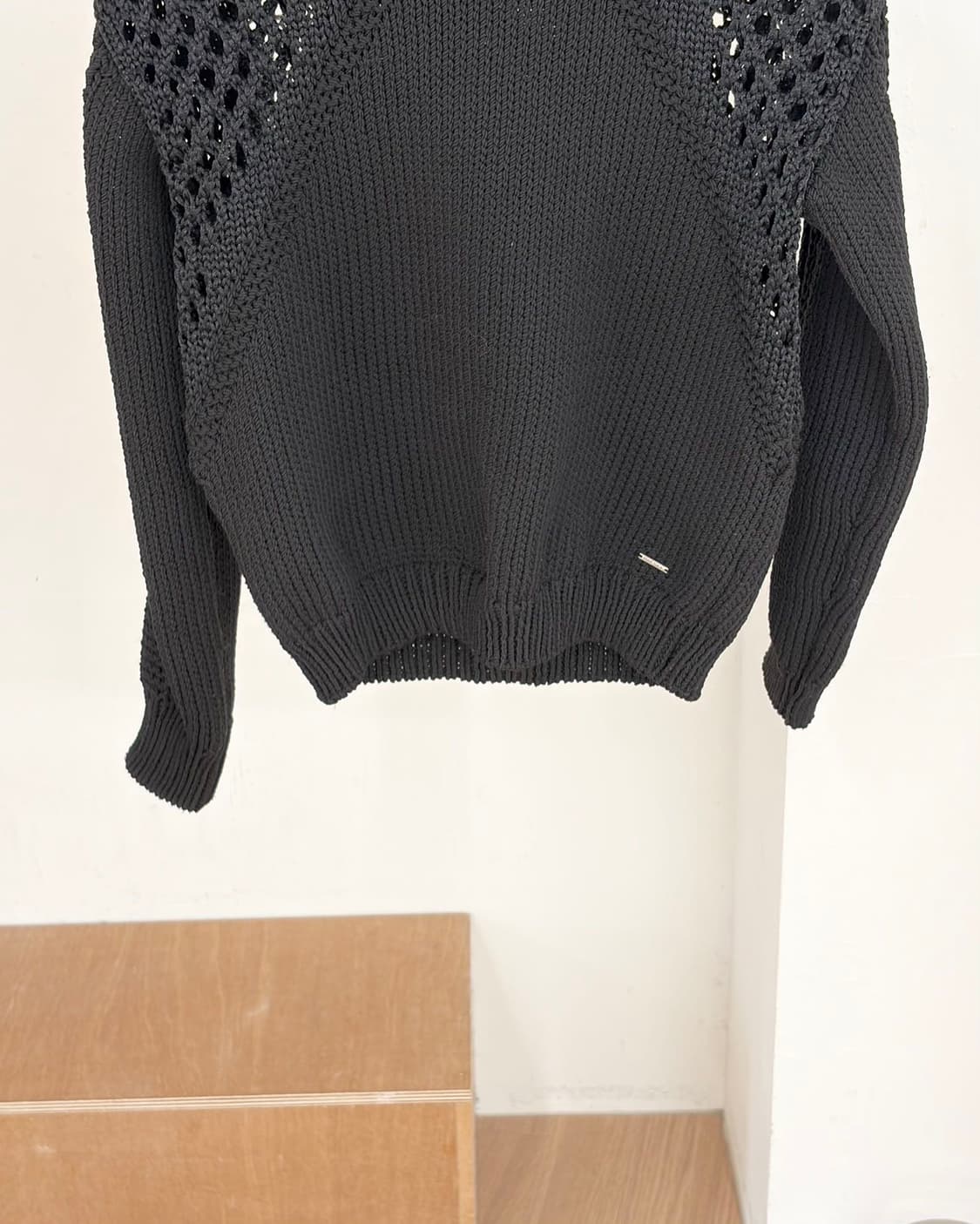 디젤 블랙 크로셰 니트 스웨터  상품이미지5