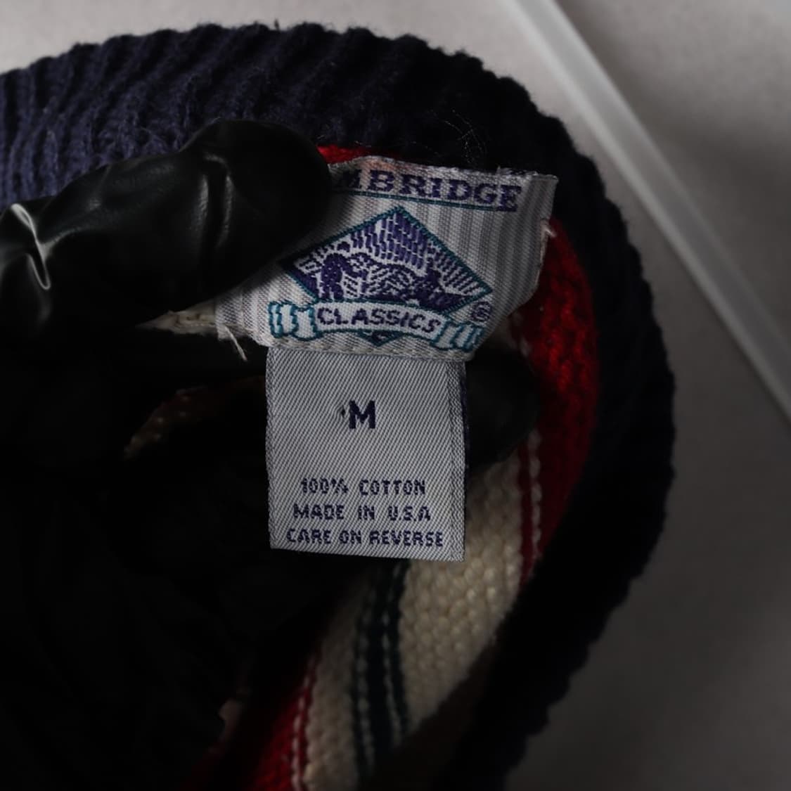 캠브리지 레트로 배색 니트 M 상품이미지6