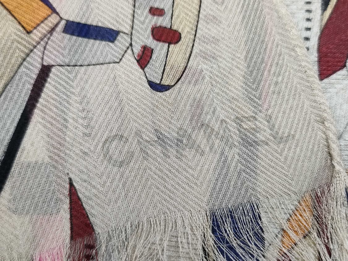 샤넬 빈티지 비행기 패턴 스카프 머플러 상품이미지7