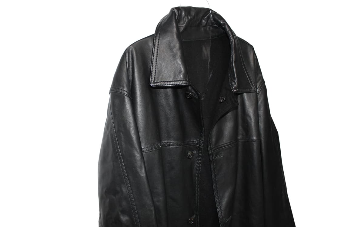 1990s Aquascutum 아쿠아스큐텀 램스킨 레더 카코트 상품이미지7