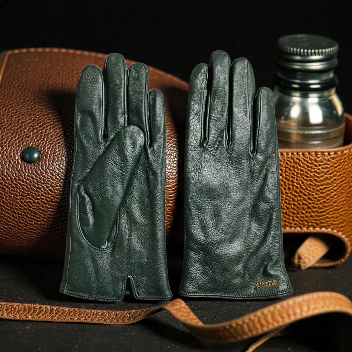 헤지스 여성 양가죽 스마트터치 장갑 딥그린 | 상태좋음 | 시즌정리 상품이미지1