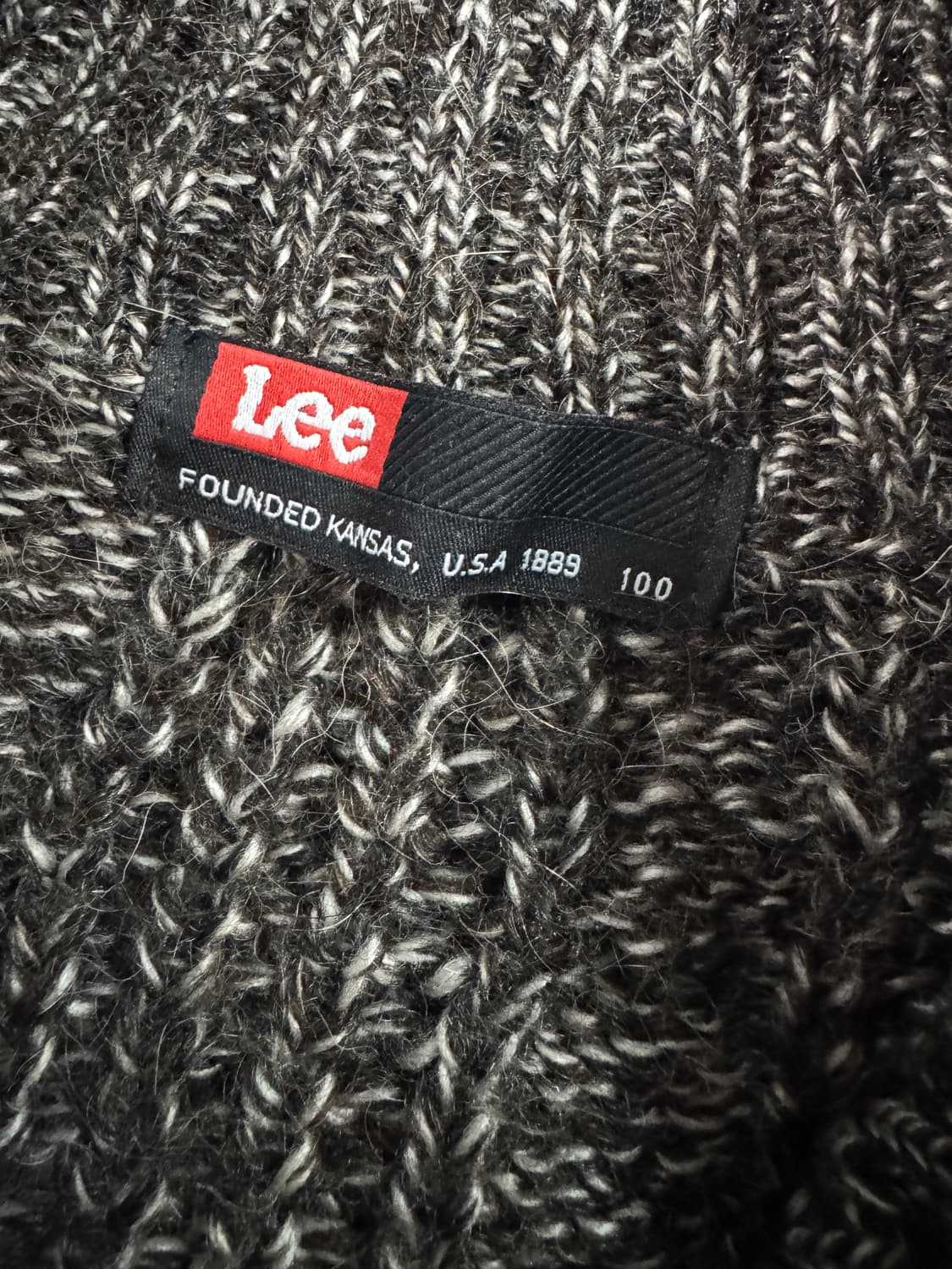 LEE 리 알피카 모헤어 보카시 니트 집업 가디건 L 상품이미지3