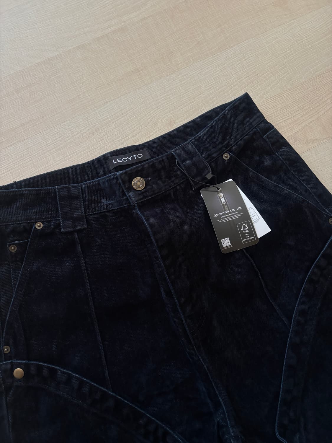 Lecyto 트랜스퍼 벨벳 데님 L 새상품 상품이미지7