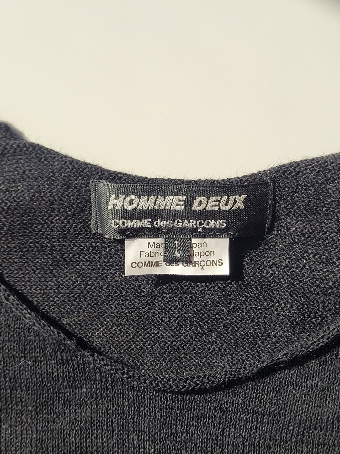 꼼데가르송 옴므 듀 엣지 롤넷 소매 디테일 니트 L 상품이미지3