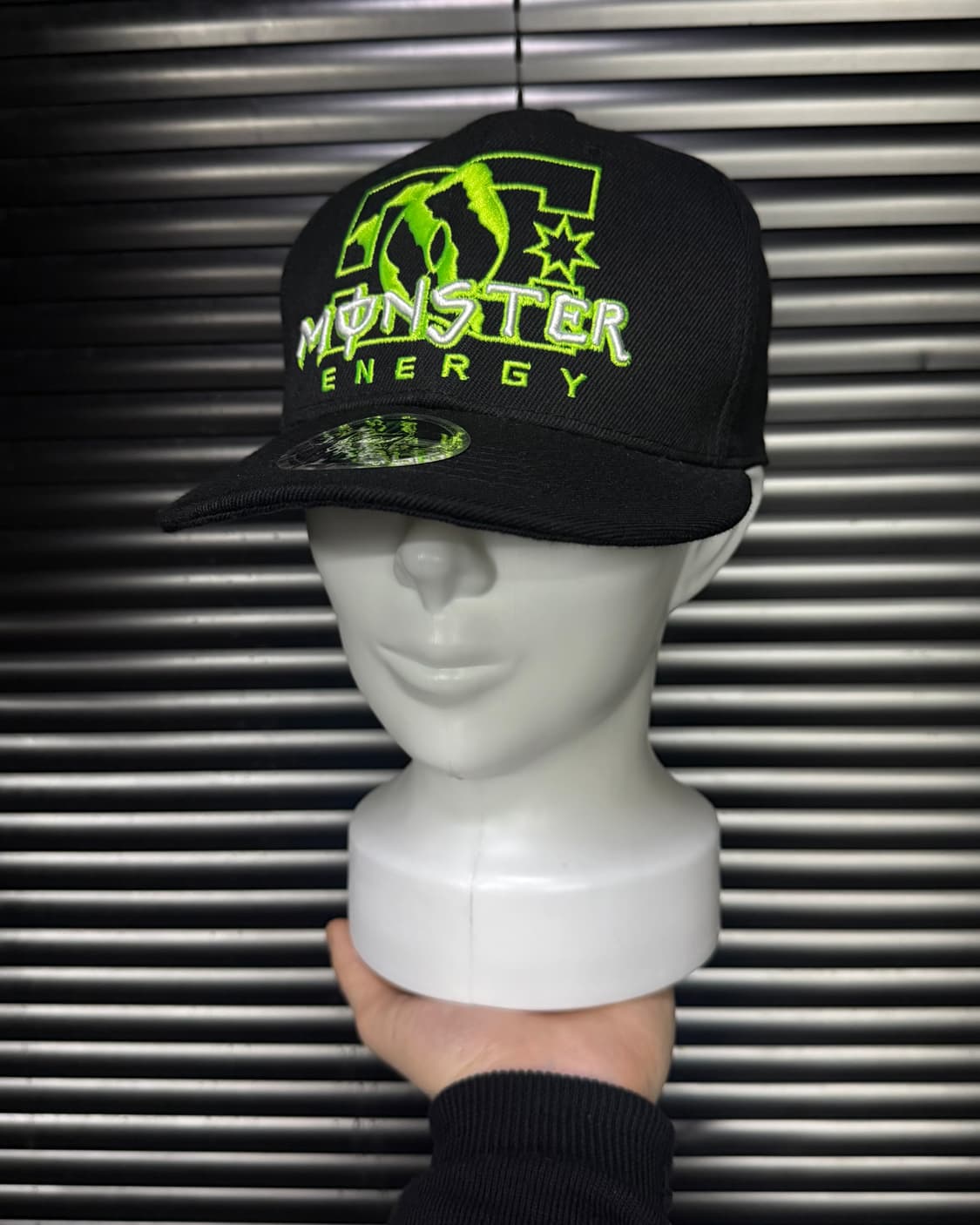 몬스터에너지 DC슈즈 스냅백 볼캡 모자 블랙 형광 콜라보 빈티지 야구 상품이미지1
