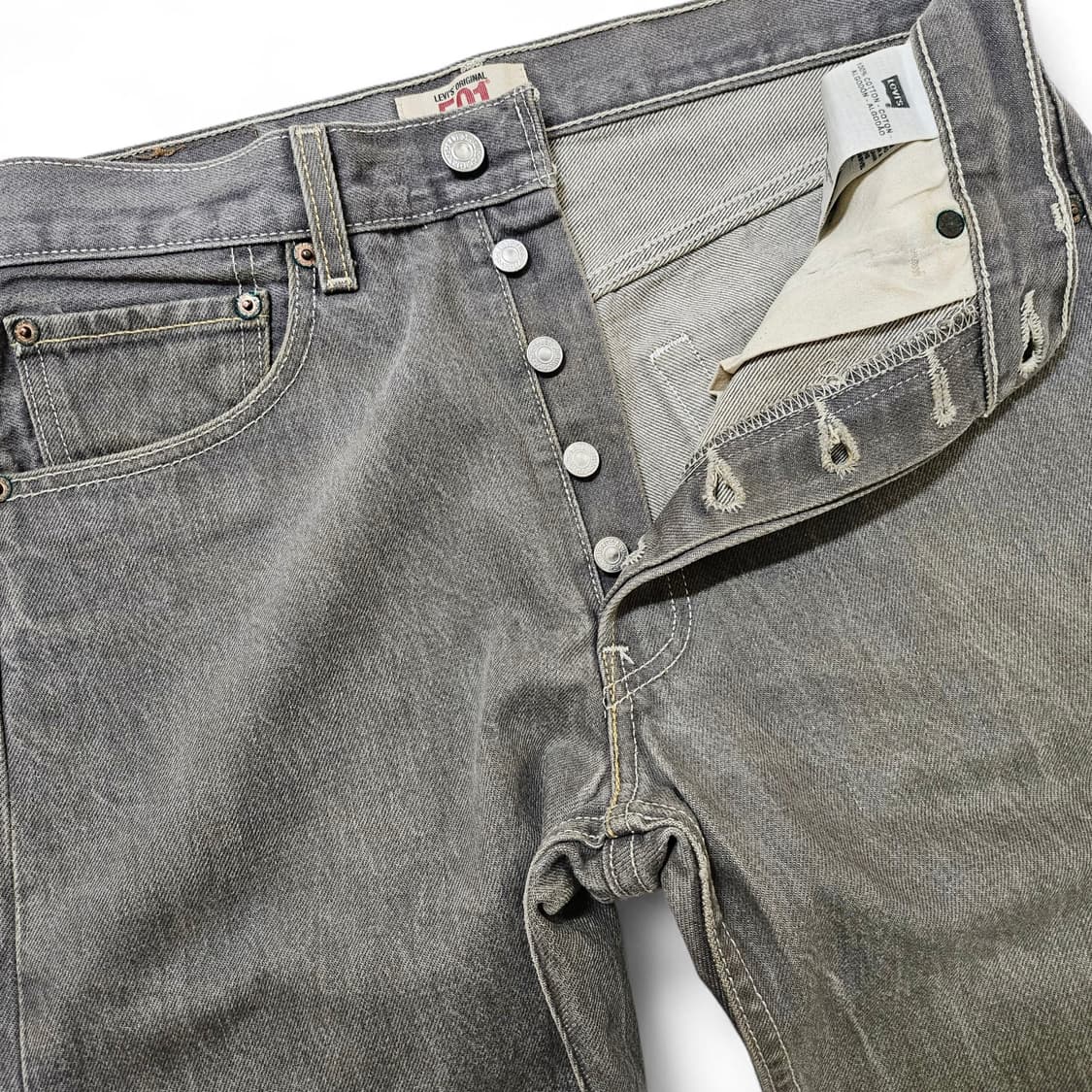 [32][리바이스] 00's 501®오리지널 스트레이트핏 워시드 그레이 상품이미지5