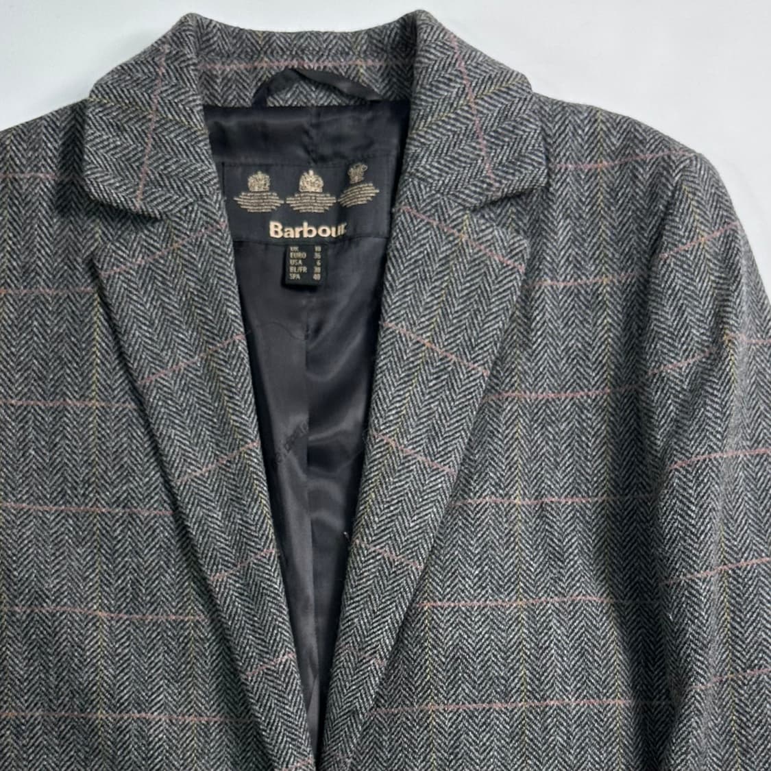 바버 헤링본 울 블레이저 상품이미지3