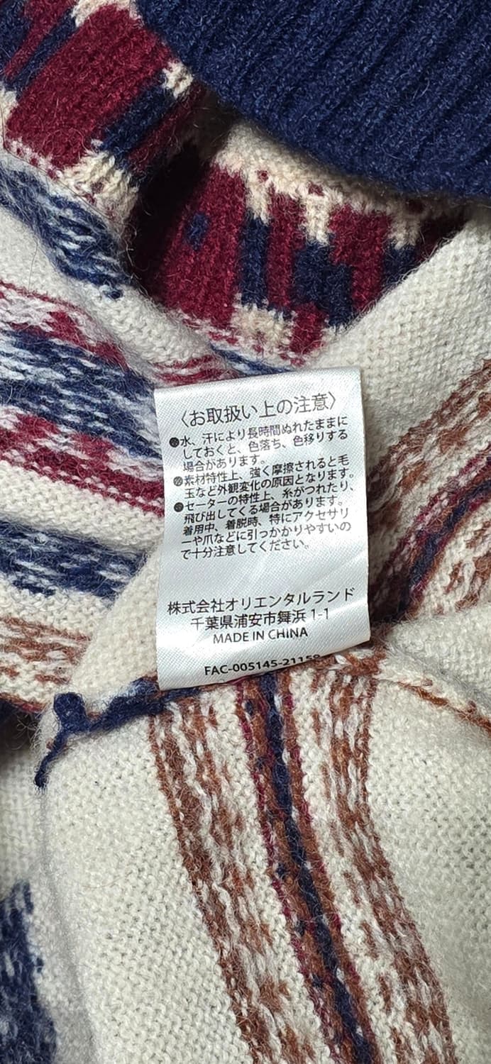 도쿄 디즈니 한정판 미키마우스 패턴 니트 L 상품이미지4