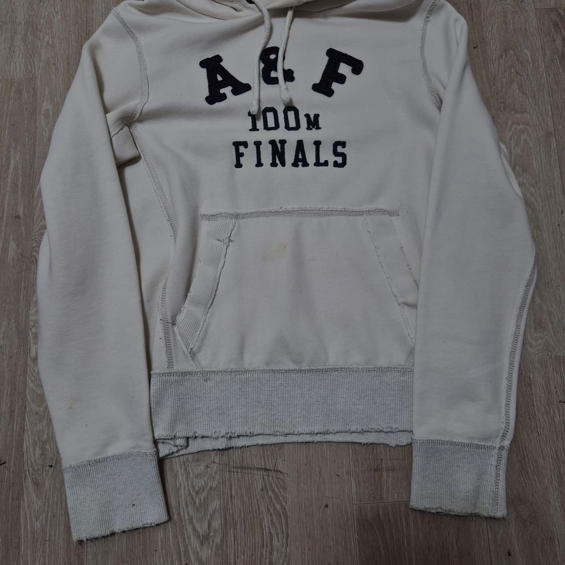 아베크롬비 앤 피치 뉴욕 빅로고 기모 후드티 S(90) 상품이미지3