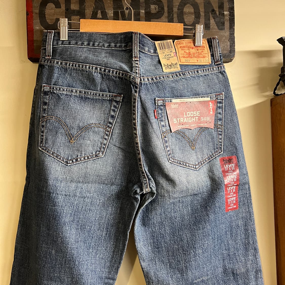 00's 리바이스 569 데님 31x30 Size (32인치) 데드스탁 상품이미지6