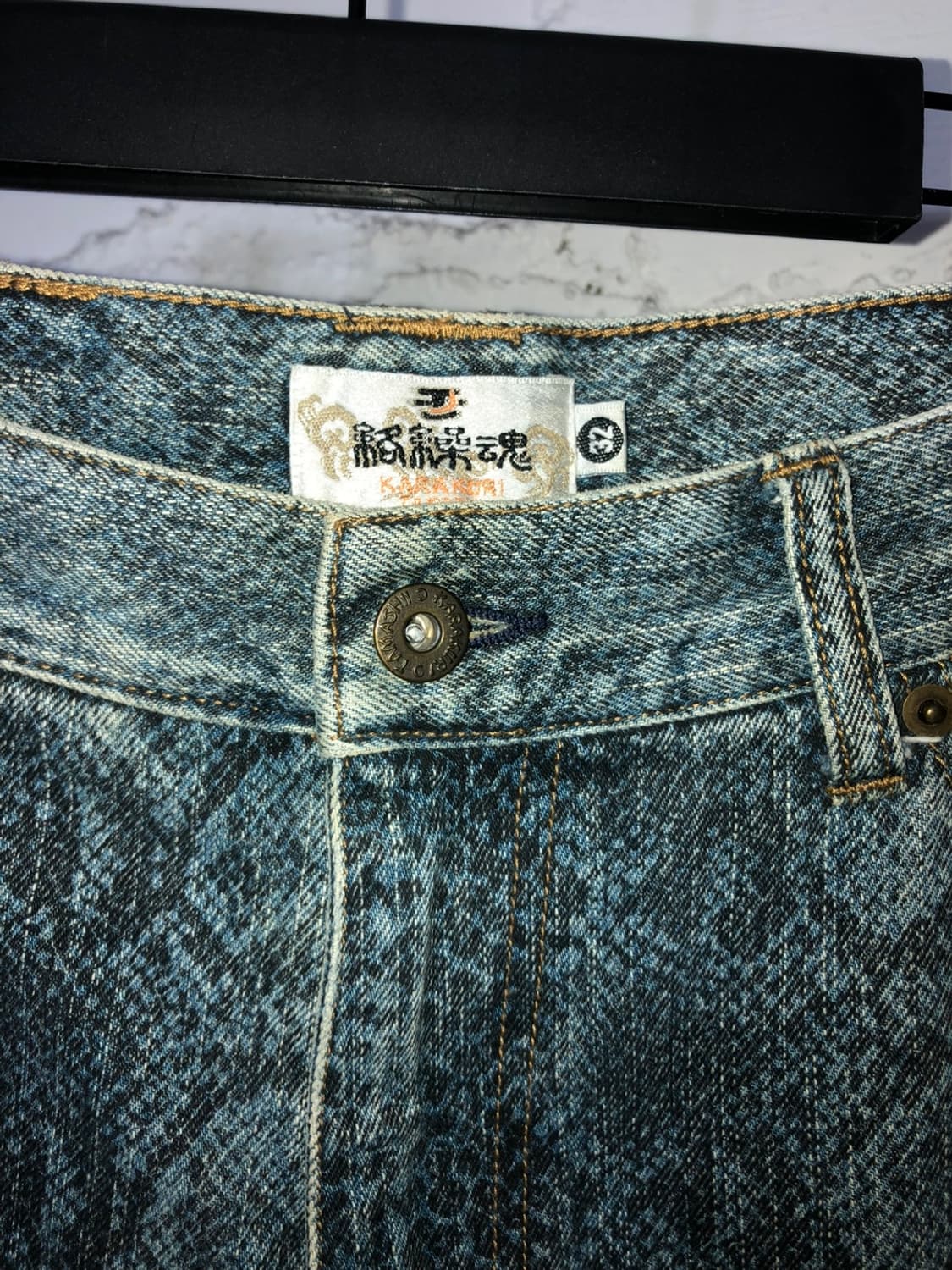 絡繰魂 Python Pattern Half Denim - 32 상품이미지5