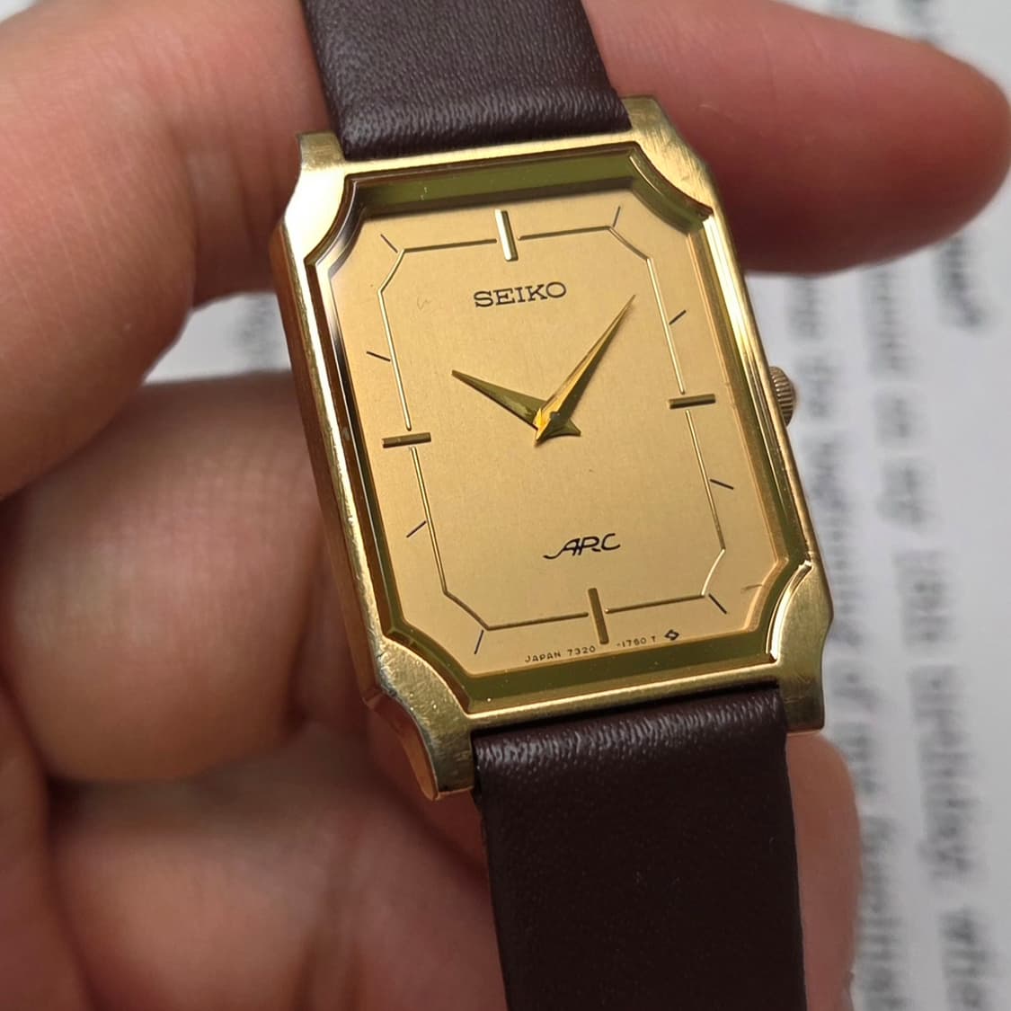 레어] 빈티지 세이코 아크(ARC) 탱크 샴골판 칼침핸즈 슬림쿼츠   상품이미지4