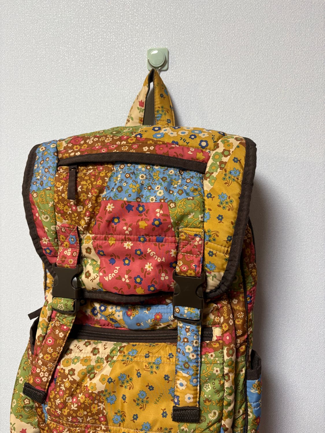 rough 패치 퀼트 백팩 일본 빈티지 모리걸 히피 가방 도트 상품이미지2