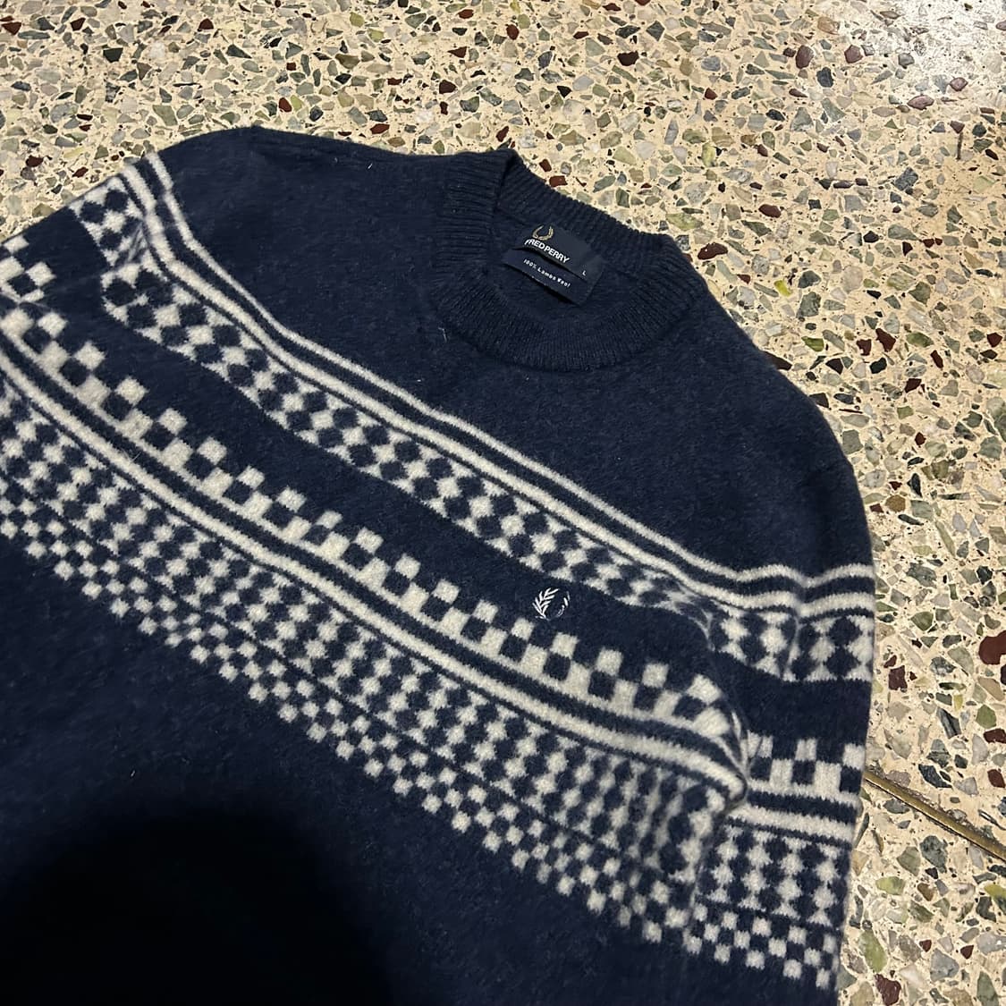 프레드페리 램스울 패턴 니트 상품이미지2