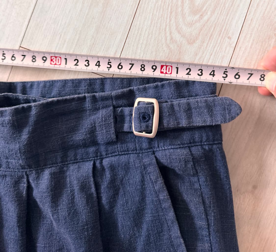 에스타도 estado 투 플리츠  린넨 구르카 팬츠 52 상품이미지6