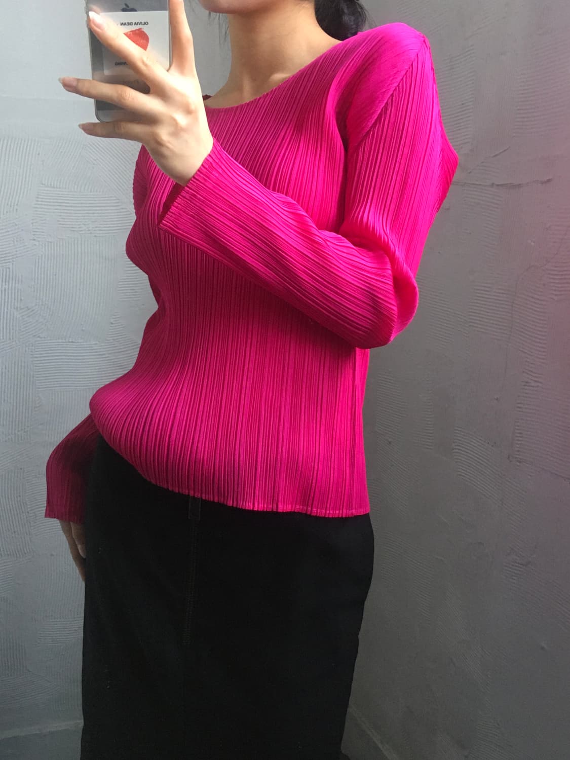 Pleats Please 플리츠플리즈 핑크 롱슬리브  상품이미지3