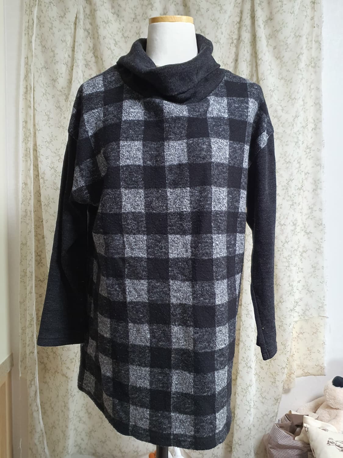 [일본빈티지] 체크 폴라 긴팔 티셔츠 너드모리 상품이미지5