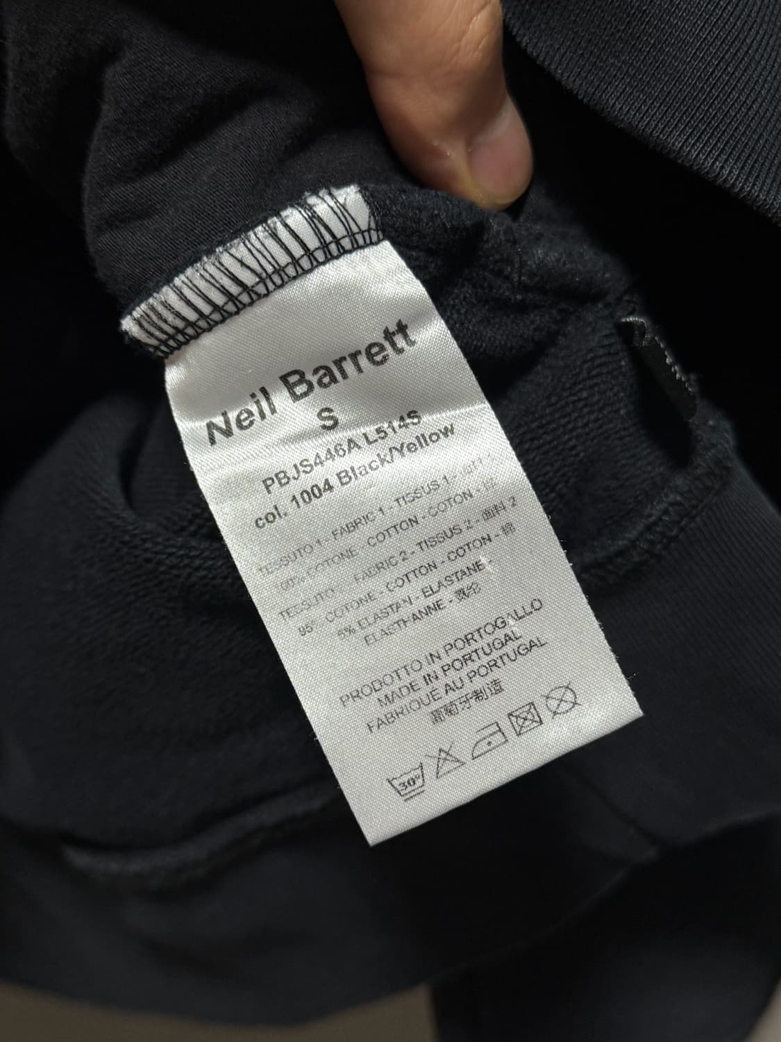 닐바렛 옐로우 썬더프린팅 블랙 스웻셔츠 맨투맨 블랙 S 상품이미지5