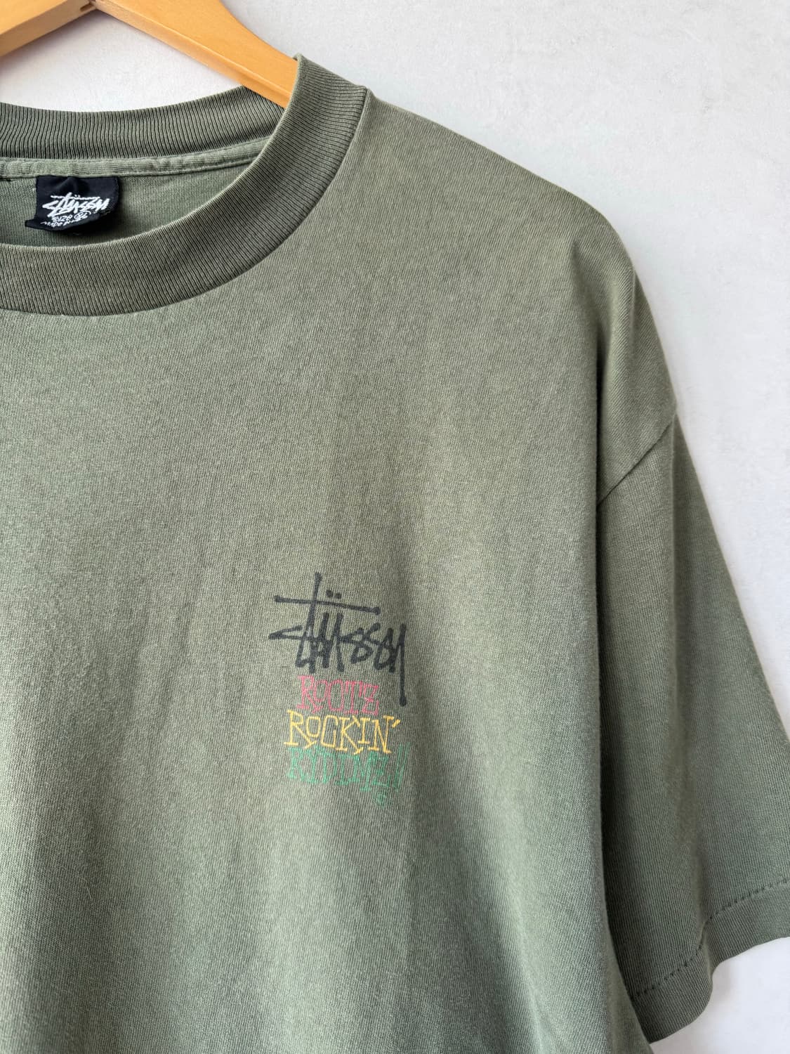 Rare 90s 스투시 Rastaman 티셔츠 상품이미지3