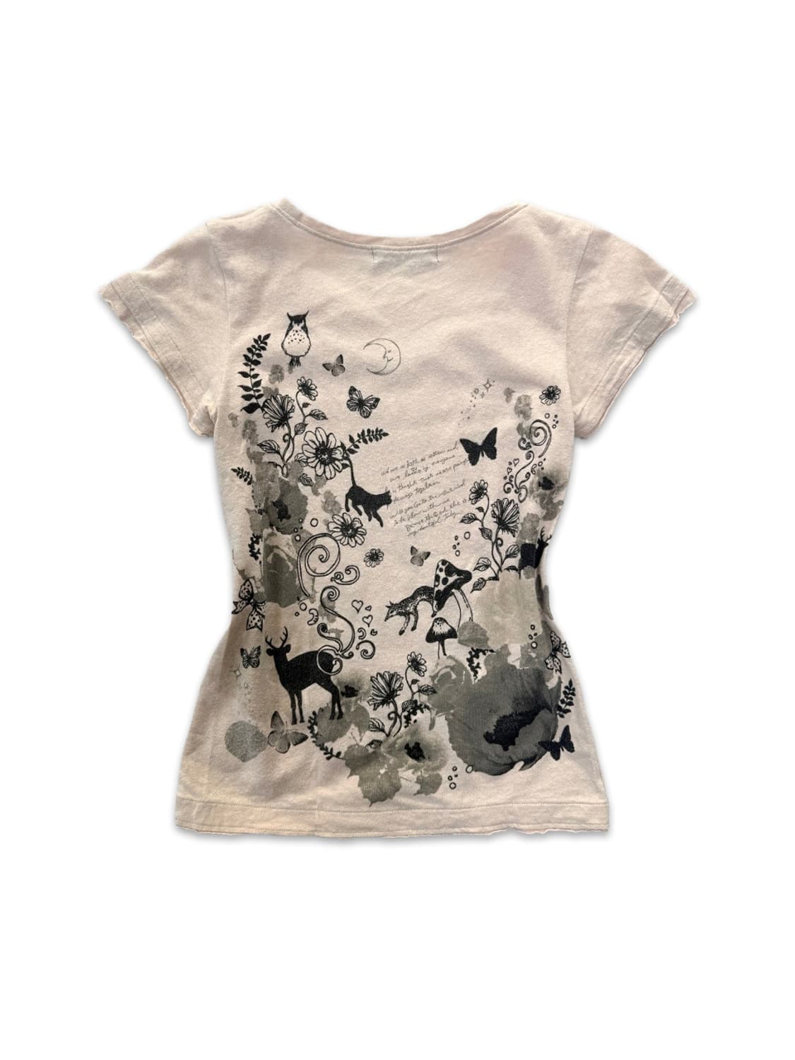 빈티지 scolar 핑크 베이지 반팔티 상품이미지5