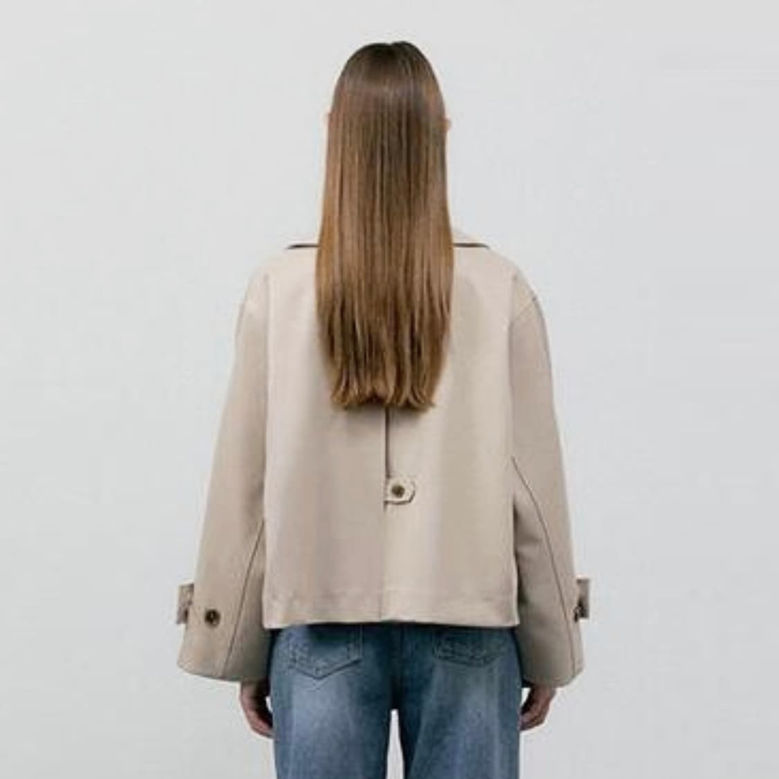 르와(L'oiE) 숏 더블 트렌치자켓 프리사이즈 새상품 상품이미지3