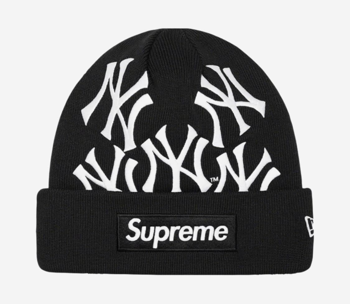 Supreme x New Era Box Logo Beanie Black 상품이미지1