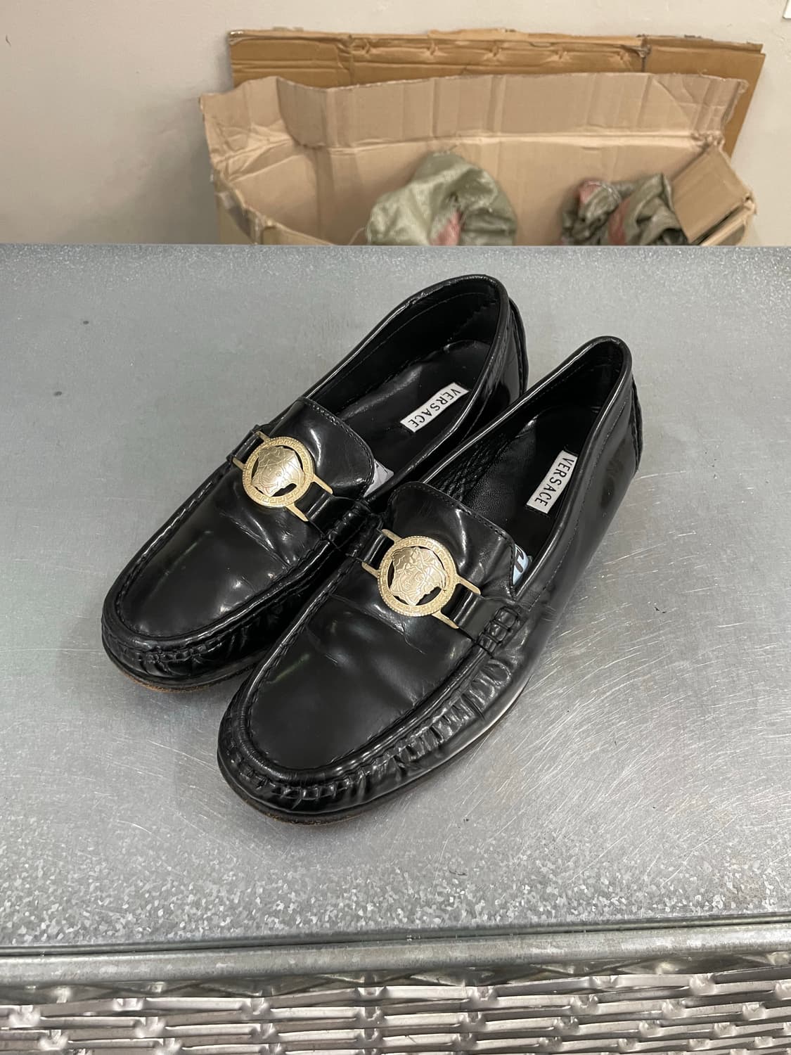 베르사체 메두사 레더 로퍼 EU37 상품이미지2