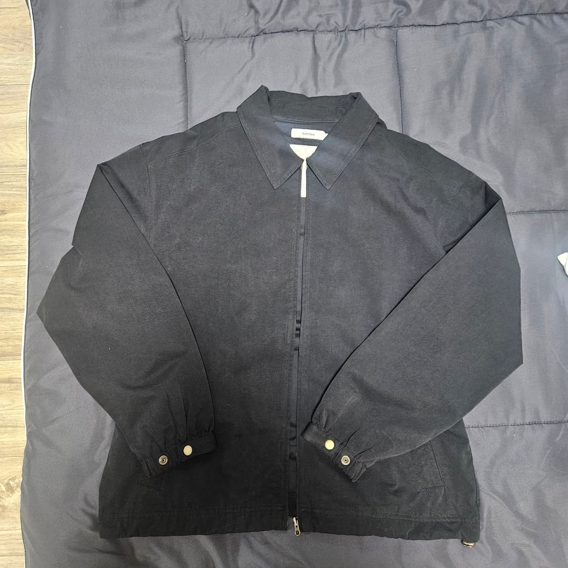 아르반 바틱 다잉 더블 포켓 카라 자켓 블랙 상품이미지1