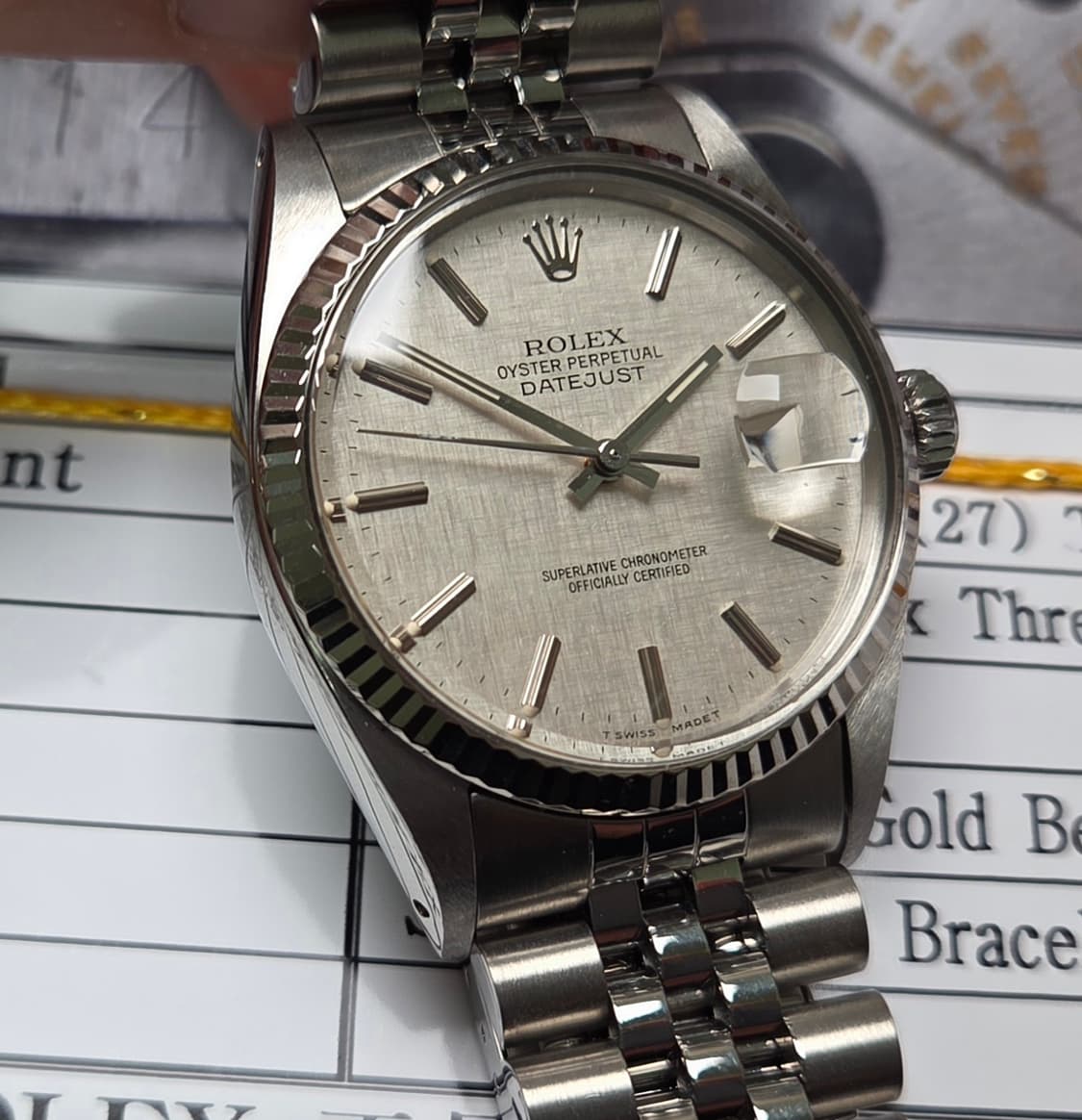 빈티지 롤렉스 데이저스트 16014 실버 보카시 상태최상 쥬빌리줄 ver 상품이미지10