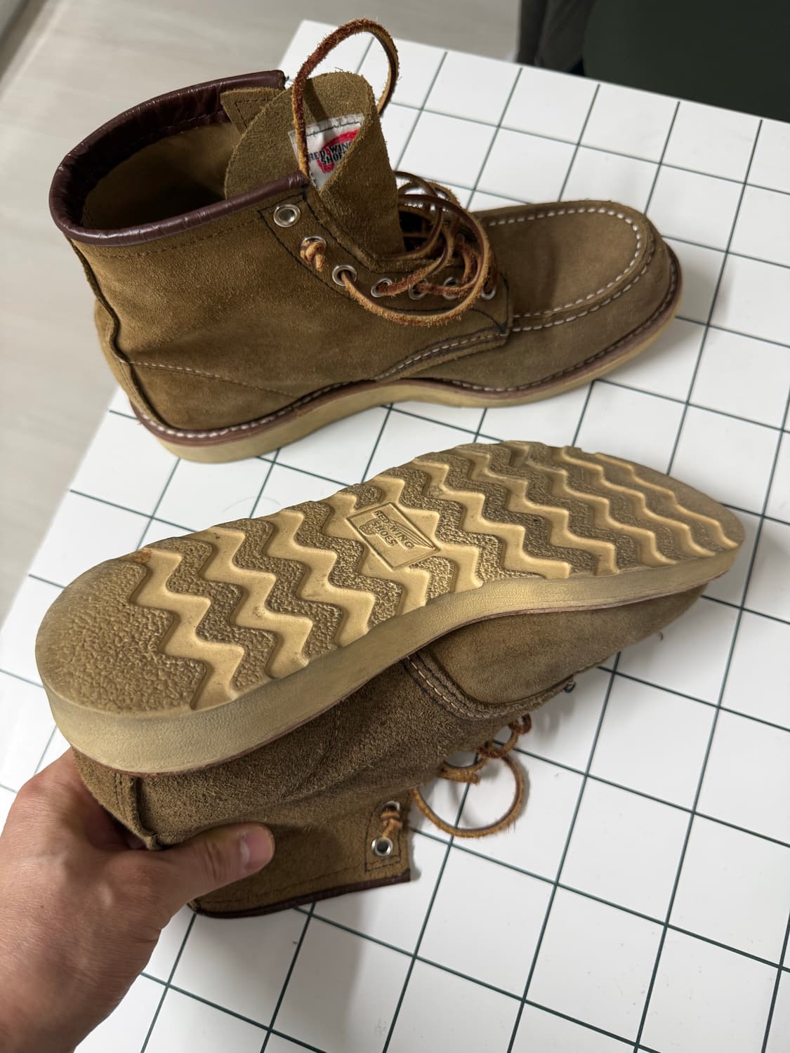 레드윙 8881 Olive Moc Toe 부츠 상품이미지8