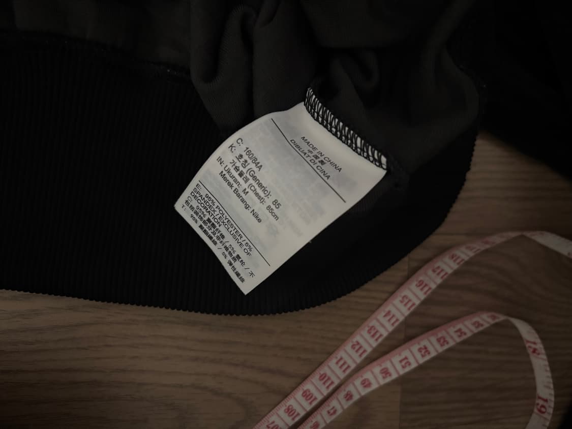 일회착  나이키 벨루어 벨벳 코듀로이 골덴 반크롭카라티 조거팬츠세트m 상품이미지5