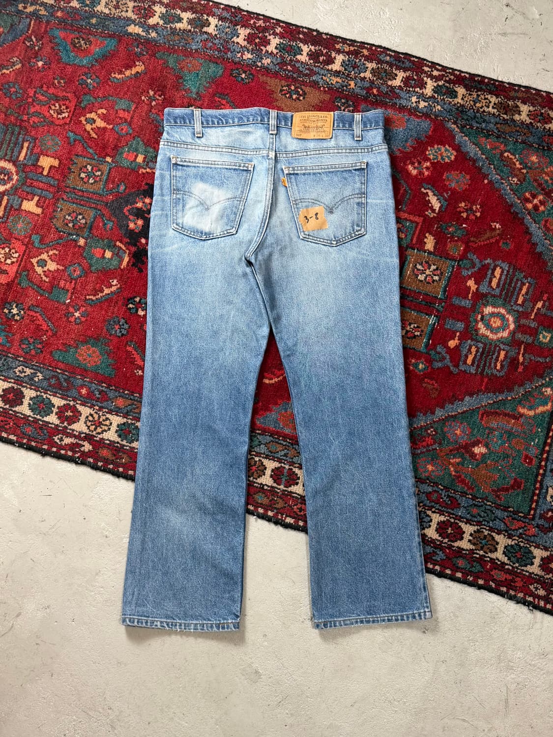 90's USA Made 빈티지 리바이스 517 오렌지탭 부츠컷 데님 상품이미지4