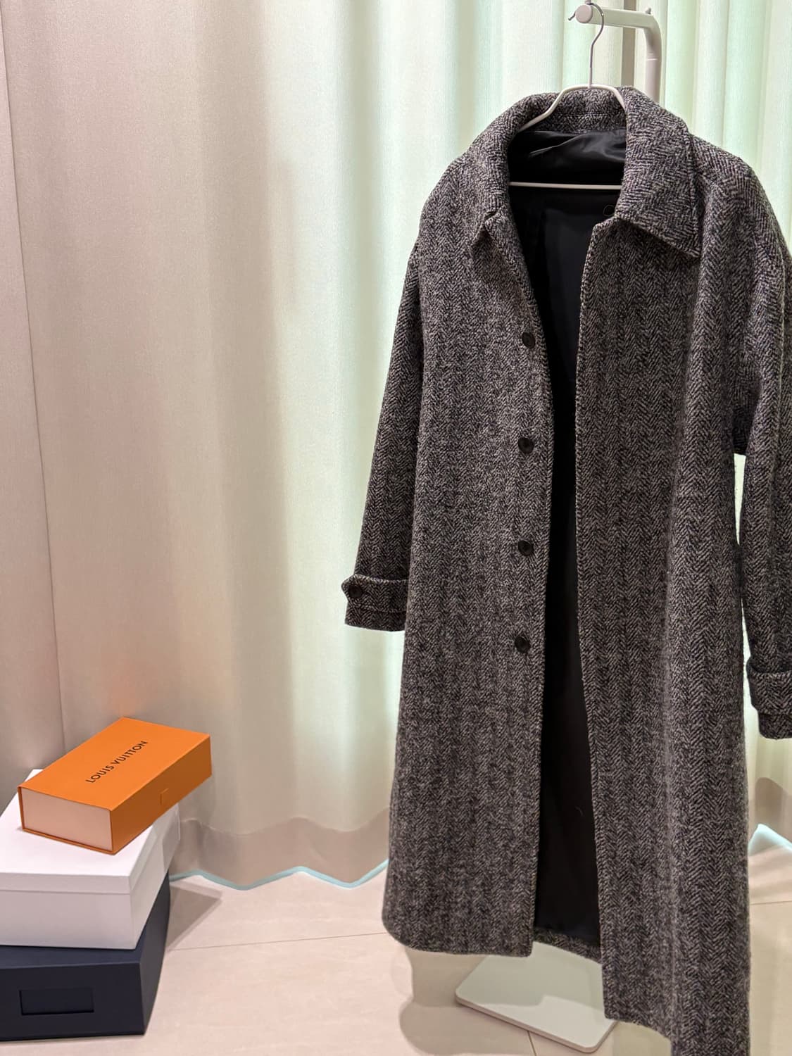 쿠어 coor 발마칸 울 헤링본 코트 상품이미지1