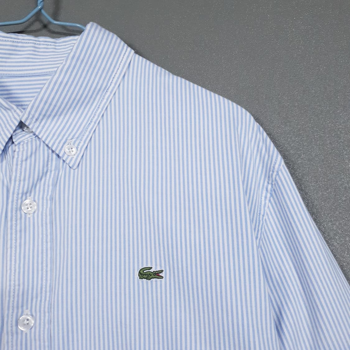 L) 라코스테 신형 22FW 버튼다운 옥스포드 스트레치 스트라이프 셔츠 상품이미지4