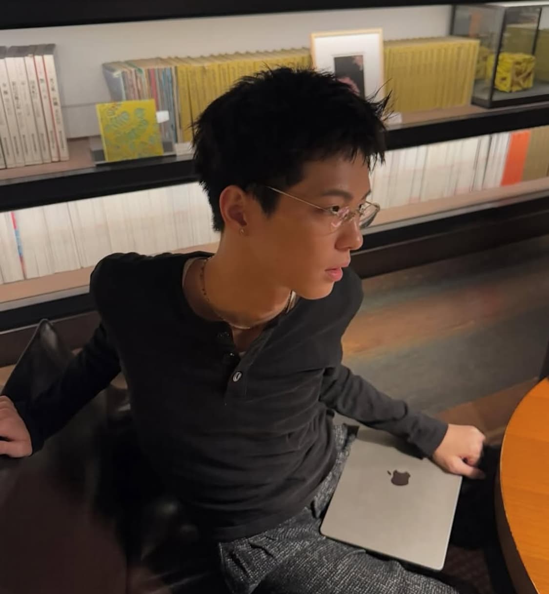 모델 키주로 타카타 원형 무테 안경 선글라스 빈티지 실버 상품이미지8