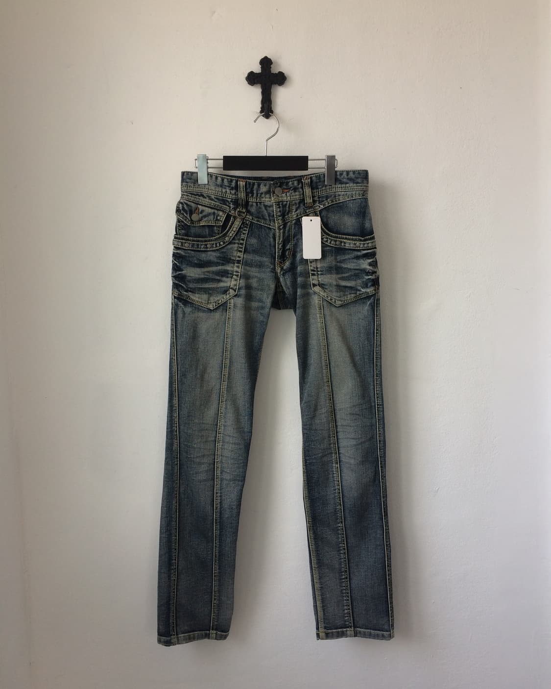 Line detail washing denim pants 상품이미지1